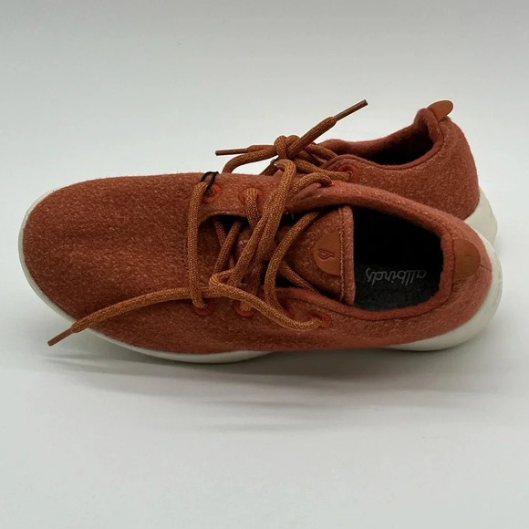 Allbirds Merino Wool Runners Diablo Orange Lace Tie‎ Sneakers  Size 9